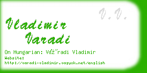 vladimir varadi business card